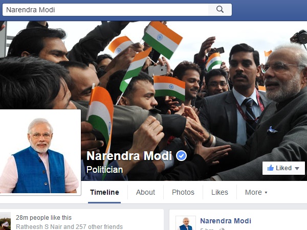 ഫേസ്ബുക്കും മോദിയും 