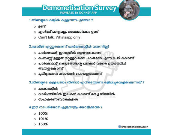 ഒരു പാരഡി സര്‍വ്വേ