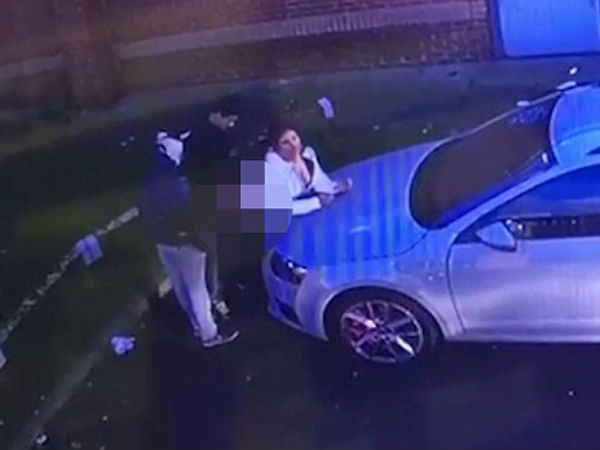 കാറിന്റെ ബോണറ്റില്‍ കിടത്തി