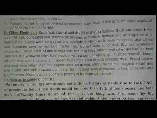 ശരണ്യയുടെ റിപ്പോർട്ട്