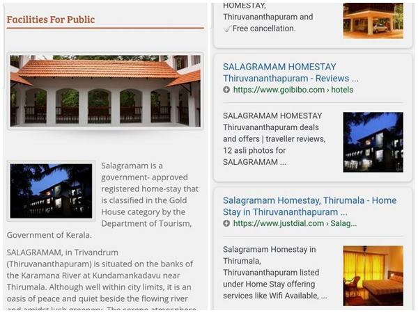 ഹോം സ്റ്റേ സൗകര്യം