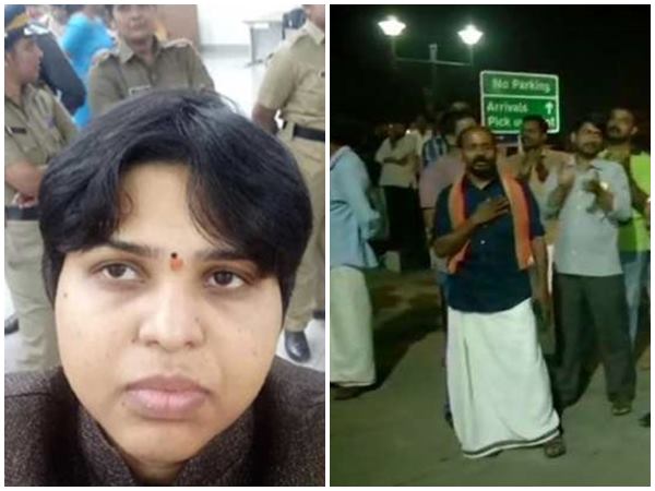 തൃപ്തിയെ പൂട്ടി പ്രതിഷേധം
