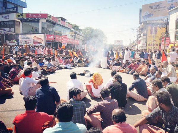 പൊറത്തിശ്ശേരി സ്വദേശിയെ ഹര്‍ത്താല്‍ അനുകൂലികള്‍ മര്‍ദിച്ചതായി പരാതി