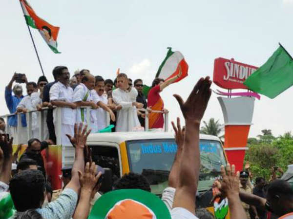  രാഹുലിന്റെ റോഡ്‌ഷോ