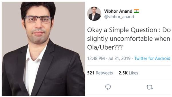 വിഭോര്‍ ആനന്ദിന്റെ ട്വീറ്റ് 