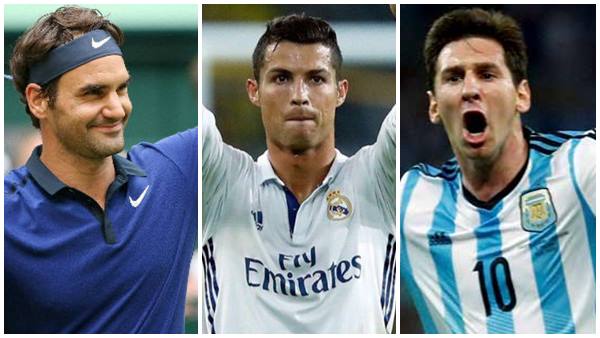 ഫെഡറര്, സിആര് 7, മെസ്സി ഫെഡറര്, സിആര് 7, മെസ്സി