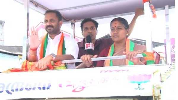 നേരിട്ടെത്തി റോഡ് ഷോ