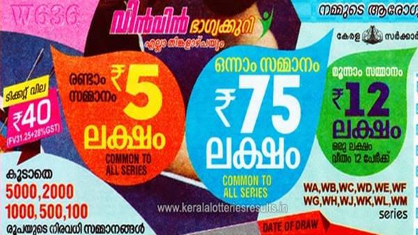 ഒന്നാം സമ്മാനം – ₹75,00,000/-
