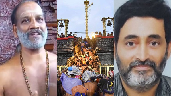 തന്ത്രി കണ്ഠര് രാജീവര്, ദേവസ്വം ബോർഡ് പ്രസിഡന്റ് കെ