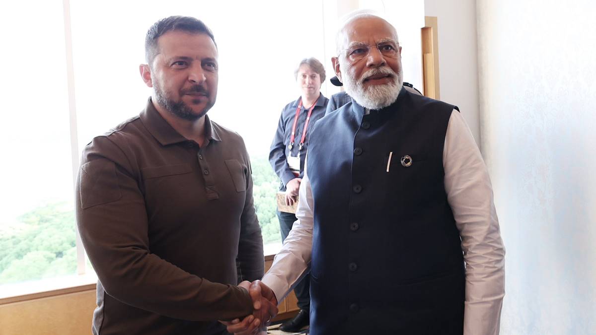 PM Modi Meets Ukraine President Zelensky PM Modi Meets Ukraine President Zelensky
