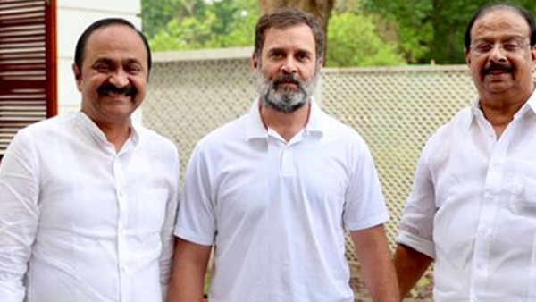 rahul gandhi and K Sudhakaran