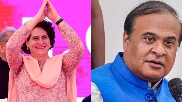Priyanka Gandhi and Himanta Sarma Priyanka Gandhi and Himanta Sarma