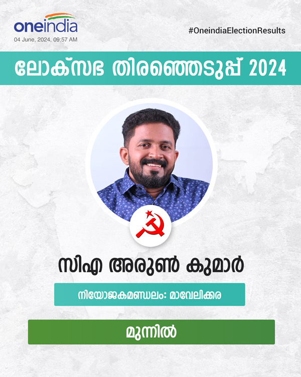 അരുൺ കുമാർ തന്നെ മുന്നിൽ