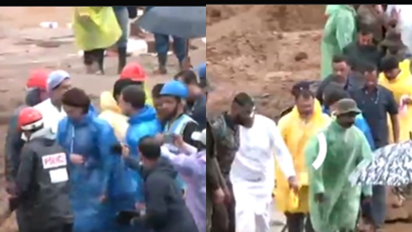 Wayanad Landslides Rahul Gandhi and Priyanka reach Chooralmala