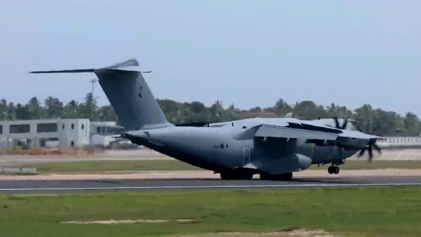 airbus arrive kerala to bring back f35b- airbus arrive kerala to bring back f35b-