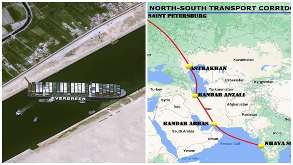 suez canal and iran russia rail route