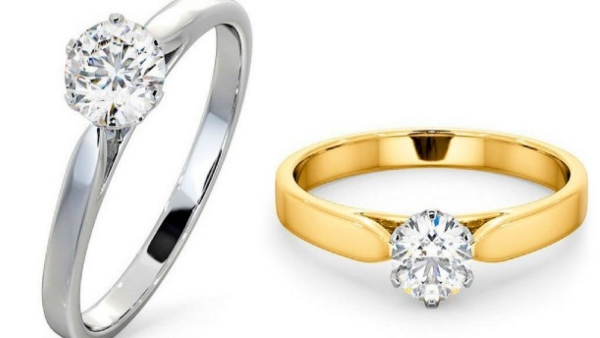 gold and white gold-