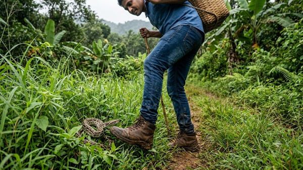 Hiking boots for safe snake bite protection