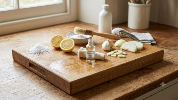 Cleaning and sanitizing dirty kitchen cutting boards