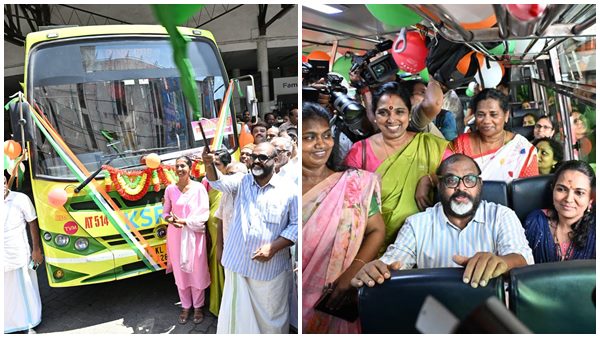 ksrtc pink bus in thiruvananthapuram