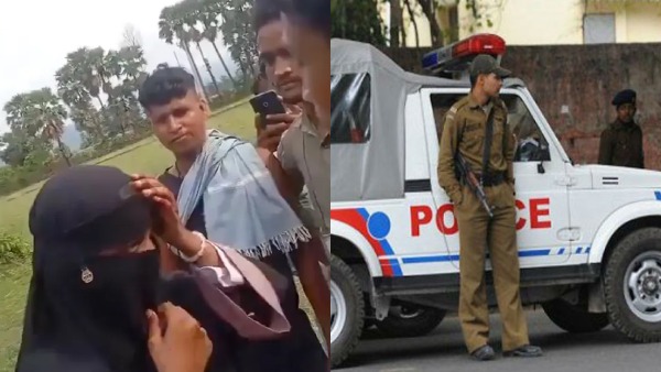 muslim woman forced to remove niqab in bihar muslim woman forced to remove niqab in bihar