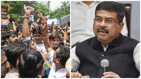 who is dharmendra pradhan cjp protest in delhi