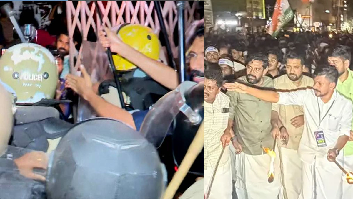 തിരുവനന്തപുരത്ത് യൂത്ത് കോൺഗ്രസ് മാർച്ചിൽ വൻസംഘർഷം