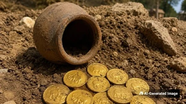 gold treasure found by workers-