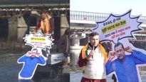 Video : 'मी अपयशी झालो, मला मतदान करू नका' भाजप नेत्याने केजरीवालांच्या कटआउटसह यमुनेत डुबकी मारली