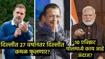 Delhi Exit Poll : 10 एक्झिट पोल पैकी 8मध्ये भाजपला दिलासा, AAPचा गड ढासाळणार?, वाचा सविस्तर  