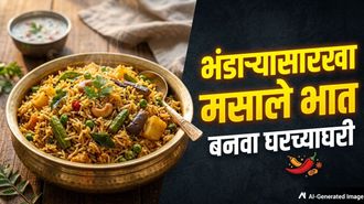गणपती बाप्पासाठी घरी बनवा अस्सल भंडाऱ्यासारखा मसालेभात; सोपी आणि झटपट रेसिपी