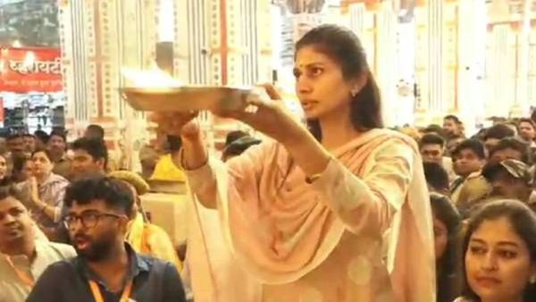 रक्षा खडसेंनी दगडूशेठ गणपतीचे घेतले दर्शन, व्यक्त केली ही मनोकामना