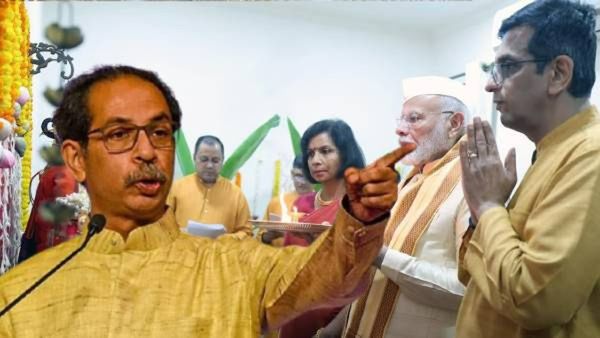 बरं झालं सरन्यायधीशांनी गणरायाला पुढची तारीख दिली नाही; मोदी-CJI भेटीवरून ठाकरेंचा खोचक टोला