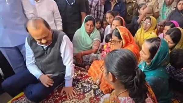 शरद पवारांनंतर अजितदादांनी घेतली संतोष देशमुखांच्या कुटुंबियांची भेट, म्हणाले- मास्टरमांईड कोणीही...