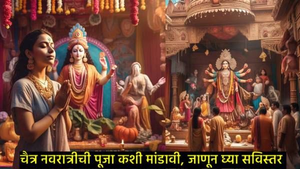 Chaitra Navratri : नवरात्रात दुर्गा देवीची स्थापना कशी करावी?, कोणत्या दिशेला घट मांडावा, जाणून घ्या