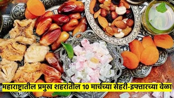10 March 2025 Sehri-Iftar Time: सोमवारी ९ वा रोजा; वाचा प्रमुख शहरांतील सेहरी इफ्तारच्या वेळा