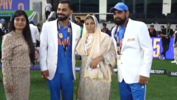 IND vs NZ : विराटने मोहम्मद शमीच्या आईला भेटताच केला चरणस्पर्श, नमस्काराचा हृदयस्पर्शी VIDEO व्हायरल