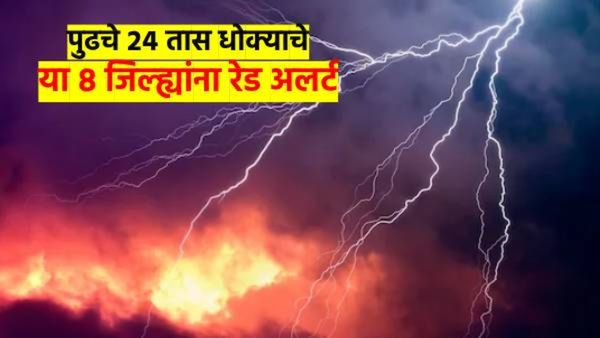 मोठी बातमी; 'या' 8 जिल्ह्यांना हाय अलर्ट; वादळ, वारे, वीजांसह गारपीटीची शक्यता, हवामान विभाग म्हणते