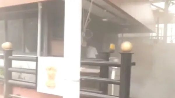 VIDEO : विधानभवनाच्या प्रवेशद्वारावर आग, घटनेचा व्हिडिओ व्हायरल