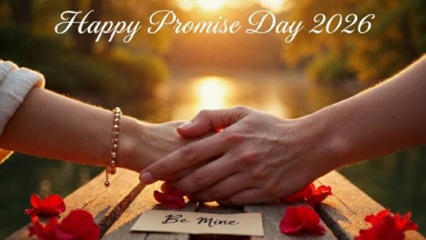 Happy Promise Day 2026 Wishes प्रॉमिस डे साठी पती-पत्नी, प्रियकर-प्रेयसीसाठी खास वचनं, वाचा शेअर करा