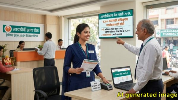 बँकिंग क्षेत्रात करिअरची सुवर्णसंधी : IDBI बँकेत 1,300 पदांची महाभरती, जाणून घ्या अर्ज कसा करायचा? 