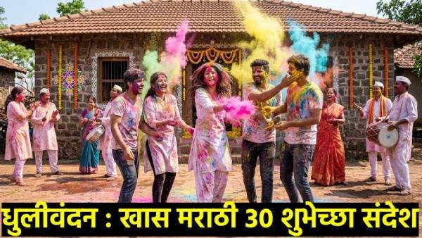 Dhulivandan 2026 wishes marathi : धुलिवंदननिमित्त 30 खास शुभेच्छा संदेश; व्हॉट्सॲप, फेसबुकसाठी मेसेज