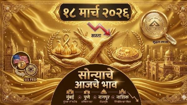 युद्धाचा भडका! तरीही सोन्याच्या दरात मोठी घसरण! 10 ग्रॅमचा भाव झाला 'एवढा'; पहा मुंबई पुण्याचे दर