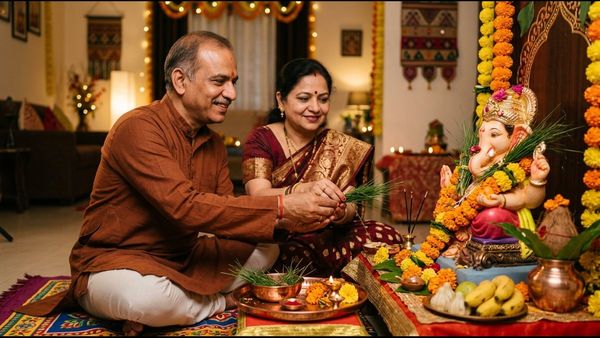 गणपती बाप्पाला २१ दुर्वा का अर्पण करतात? त्यामागची रंजक कथा आणि औषधी रहस्य वाचून थक्क व्हाल!