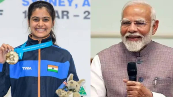 PM Narendra Modi  Ajit Pawar shower wishes on Paris Olympics medalist Manu Bhakar Maharashtra News