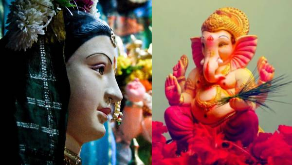 ganpati murti puja and gauri pujan