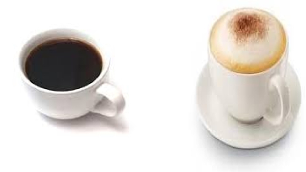 Black coffee vs milk coffee