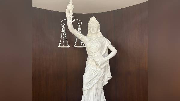 blindfold of God of Justice is removed