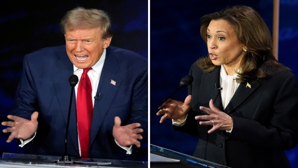 Donald Trump and Kamala Harris