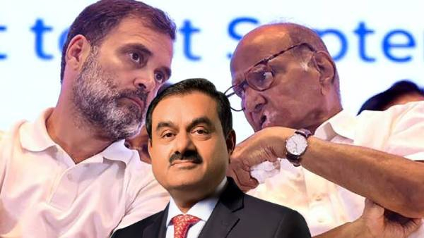 Sharad Pawar away from Congress on Adani issue